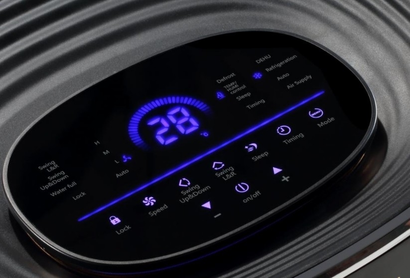 9000BTU climatiseur d'air par évaporation portable 4 modes de fonctionnement 2 vitesses du ventilateur